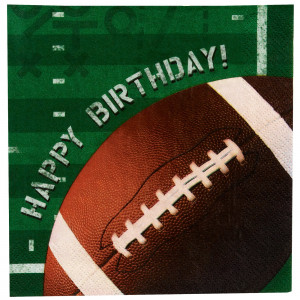... football happy birthday lunch napkins 16 count have a football field