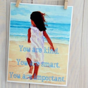 Beach nursery decor- You are kind inspiration quote, baby girl, 8x10 ...
