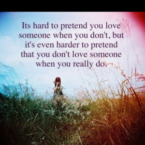 pretend to love