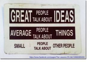 Great people talk about ideas