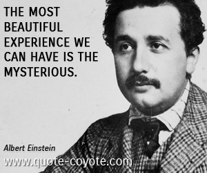 Brainy quotes - The most beautiful experience we can have is the ...