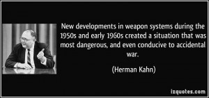New developments in weapon systems during the 1950s and early 1960s ...