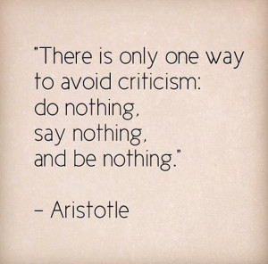 That's how to take criticism.