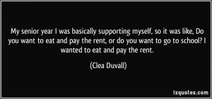 ... you want to eat and pay the rent, or do you want to go to school? I