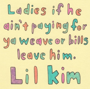 Lil’ Kim Quote. Gangster Doodles