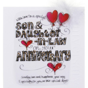 ... Jones Blackett Cloud Nine Son & Daughter In Law Anniversary Large Card