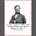 Sherman and quote postcard