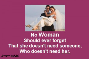 Women Quotes in English - No woman should ever forget that she doesn't ...