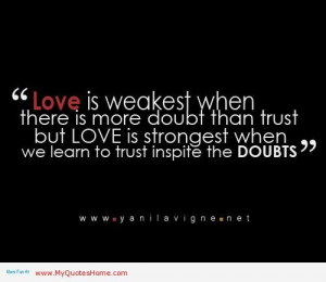 Trust Quotes | love is strongest when we learn to trust, quotes about ...