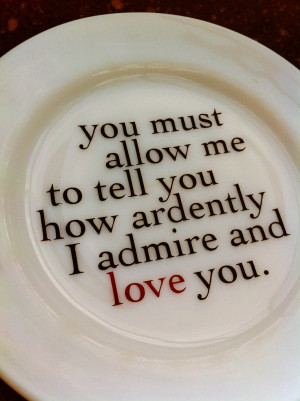 Pottery Barn Inspired Mr. Darcy Valentines Day Plate