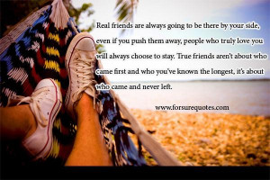 True friends are not about who came first sayings image quotes