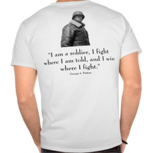 Patton and quote - on back shirt
