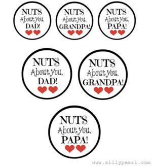 Nuts About You! Fathers Day Free #Printable Jar Gift Tags - Large ones ...