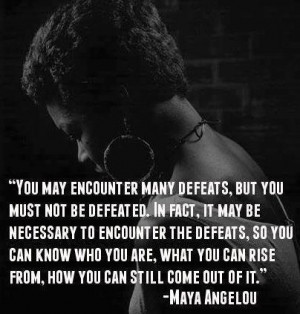 The benefits of being defeated…