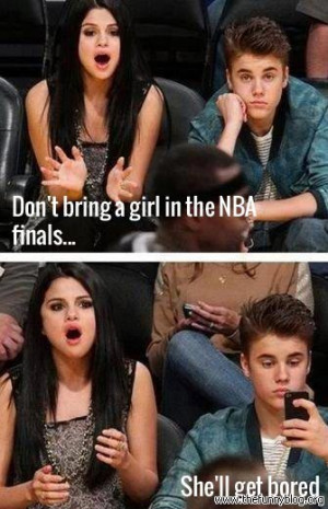 Don't bring a girl in the NBA finals, She will get bored