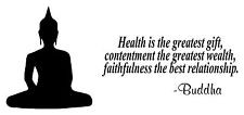 buddha health faithfulness inspiring zen quote home wall decor decal