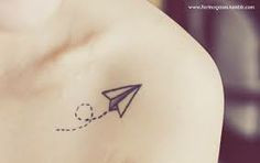 paper airplane tattoo - Google Search