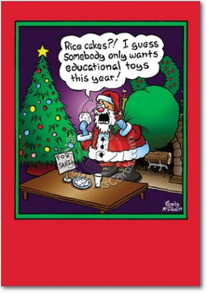 Rice Cakes Humor Merry Christmas Greeting Card Nobleworks