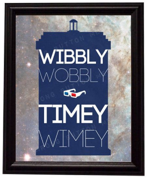Doctor Who 10th Doctor Wibbly Wobbly Timey by WrongButtonCrafts, $12 ...