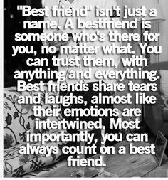 best friend quote In my bffs birthday card