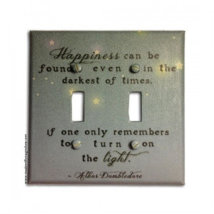 Dumbledore quote light switch cover