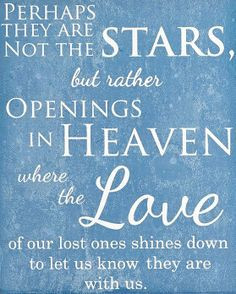 Perhaps They Are Not Stars But Rather Opening in Heaven Where the Love ...