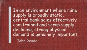 ... an Environment where mine supply is broadly static ~ Environment Quote