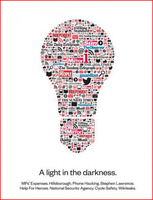 light in the darkness: New ad promoting national press highlights ...