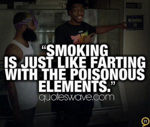 Smoking is just like farting with the poisonous elements.