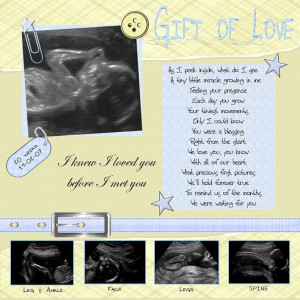 Great Poem for Baby Ultrasound scrapbook page! Super cute for the ...
