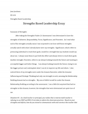 Strengths Based Leadership Essay picture