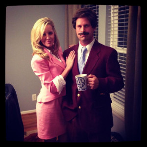 Ron Burgundy and Veronica Corningstone from #Anchorman