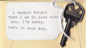 breakup, friendship, house, im sorry, key, love, note, quote ...
