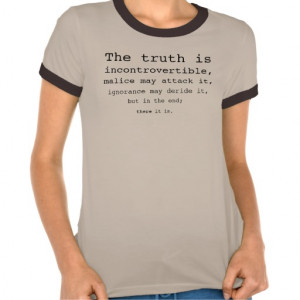 truth is incontrovertible, winston churchill quote tees