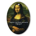 Mona Lisa: Da Vinci Quote Oval Ornament