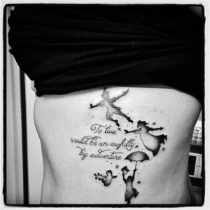Disney peter pan ribs tattoo