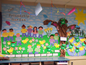 ... Bulletin Board » Fly High With Books Library Spring Bulletin Board