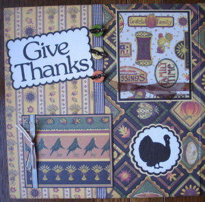 Thanksgiving Scrapbook Page