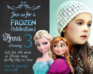 Frozen birthday invitation - Disney 's Frozen - Disney Princess ...