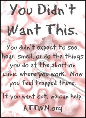 Message to Abortion Clinic Workers From a Former Clinic Worker