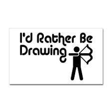 Funny Archery Sticker (Rectangle) for