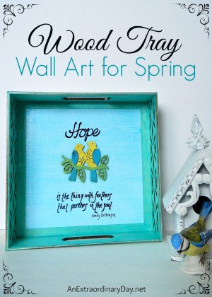 Wood Tray Wall Art for Spring~ a Plaid-Michael's Challenge at ...