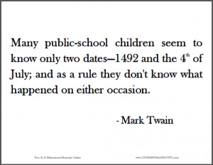 Mark Twain on Schooling