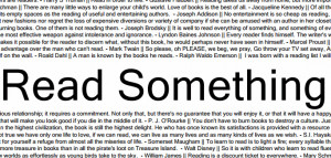 Read Something (printable word art)