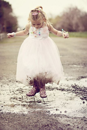 mud puddles in... Princesses Dresses, Little Girls, Girls Styles, Rain ...