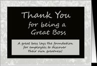 Bosses Day Card -- Thank You for Being a Great Boss card - Product ...