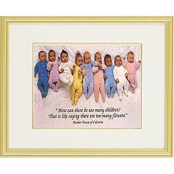 Mother Teresa Quote, Gold Frame (16x20)