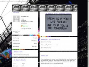 Ghetto Streets - Dream Quote MySpace Layout Preview