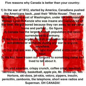 Greetings to all our Canadian visitors & friends!