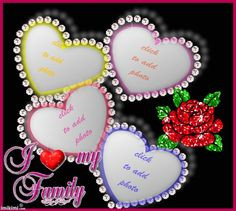 LOVE MY FAMILY frame. Click to add photos of your family members ...